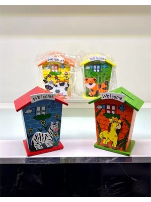 Zenvia Ahşap Ev Tasarımlı Kumbara