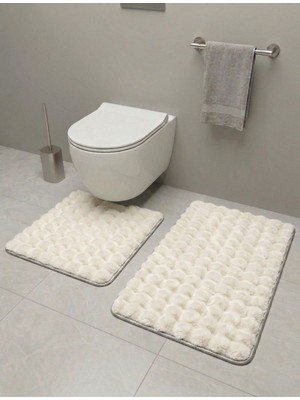 Maisoria Home Bubble 2li Banyo Paspas Takımı Yumuşak Makinada Yıkanabilir 60X100 ve 40X60
