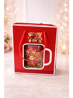 Eng Parti Dünyası Ayıcık Temalı Kupa ve Kaşık Hediye Seti Eng-Kb-23-2