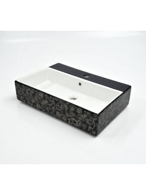 Ideal Standard - Plain Tezgah Üstü Lavabo Siyah, Beyaz 60X42 cm Outlet - Z2507PB-