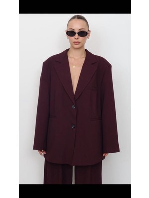 Spica Pamuklu Ekstra Oversıze Blazer Vatkalı Ceket+Pileli Palazzo Pantolon