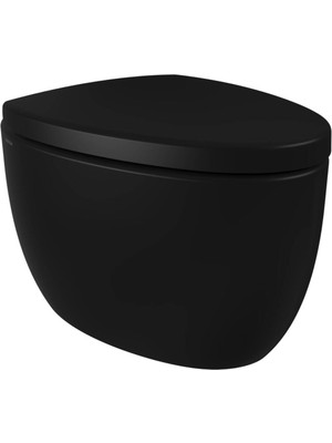 Bocchı Bocchi - Etna Asma Klozet Mat Siyah, Kapak Hariç - 1116-004-0128