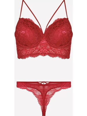 Amora Fancy Clothing Nurteks 4330 Desteksiz Dantelli Sütyen Takım