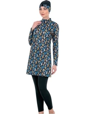 Amora Fancy Clothing Fantasy 3316 Bayan Desenli Tesettür Mayo