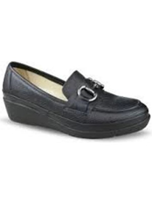 Ceyo 3538-9 Kadın Comfort Ayakkabı - Siyah