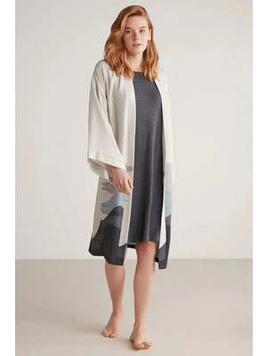 Amora Fancy Clothing Nautıca W605 Kadın Kısa Gecelik ve Sabahlık Takımı