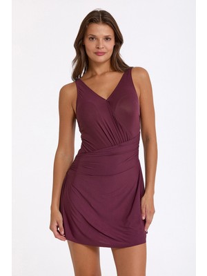 Amora Fancy Clothing Argento 0591-3048 Kadın Elbiseli Mayo