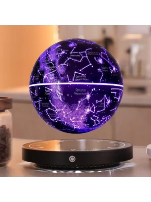 Nuvvo Genel Manyetik Levitasyon Uzay Küresi, Rgb LED Işıklı, 360° Dönen, Dokunmatik Kontrollü, Dekoratif Masa Lambası, 35X40X35 Cm, Batarya Enerjili