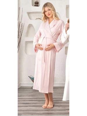 Amora Fancy Clothing Bone 5930 Lycra Nevrürlü Şal Yaka Sabahlık