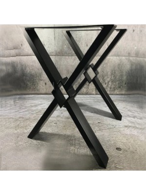 An Dekor Yemek Masası Ayağı Metal Masa Ayağı – x Desenli Tasarım
