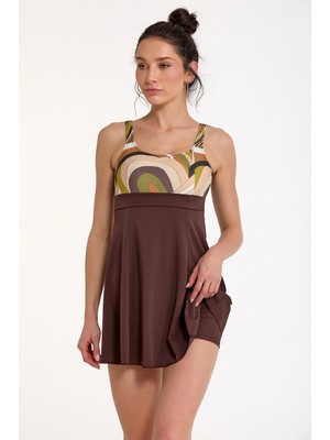 Amora Fancy Clothing Argento 0341-3010 Kadın Elbiseli Mayo