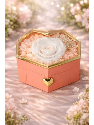 Eng Parti Dünyası Pembe Çekmeceli Gül Tasarımlı Özel Hediye Kutusu (Yüzük Ürüne Dahil Değildir)