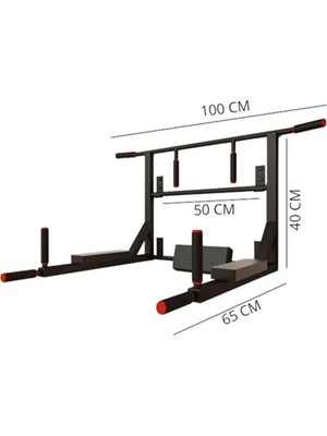 An Dekor Duvar Barfiks Barı & Dips Aparatı – 3’ü 1 Arada Çok Fonksiyonlu Spor Aleti