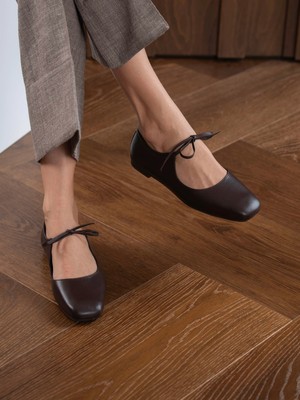 Ece'nin Butiği Solve Kahve Hakiki Deri Kadın Babet