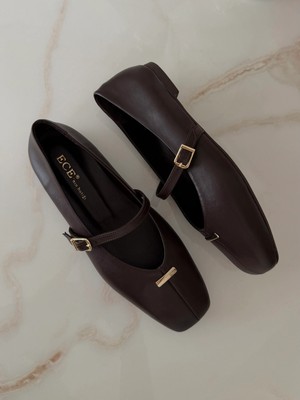 Ece'nin Butiği Muriel Kahve Hakiki Deri Kadın Babet