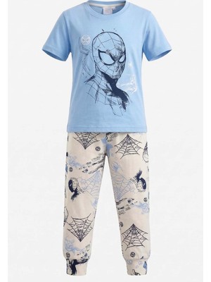 Remsa Erkek Çocuk Pamuk Penye Pijama Takımı 4298 MAVI03