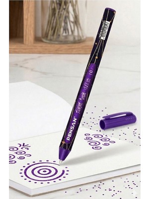 Artlantis Simli Tükenmez Kalem 1 Adet Pensan Jely Simli Pilot Kalem Ergonomik Tutuş Yumuşak Yazım Siyah Defter Renkli Kalem