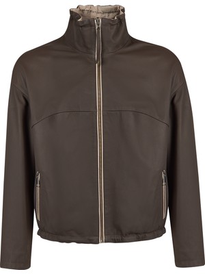 Derimod Arlin Kadın Kahverengi Çift Taraflı Oversize Deri Ceket 26SGD5673DN