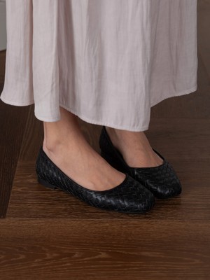 Ece'nin Butiği Gerta Siyah Hakiki Deri Kadın Babet