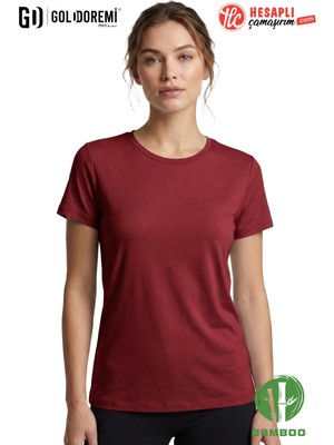Jiber Kadın Premium Ekstra Esnek Bambu Terletmeyen Hafif Kumaş T-Shirt