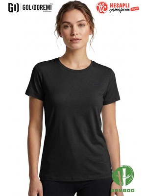 Jiber Kadın Premium Ekstra Esnek Bambu Terletmeyen Hafif Kumaş T-Shirt