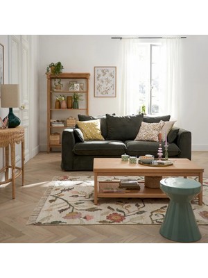 Altea Rattan Detaylı Masif Ahşap Orta Sehpa