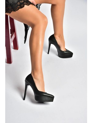 Fox Shoes Y246221609 Siyah Ince Topuklu Kadın Ayakkabı