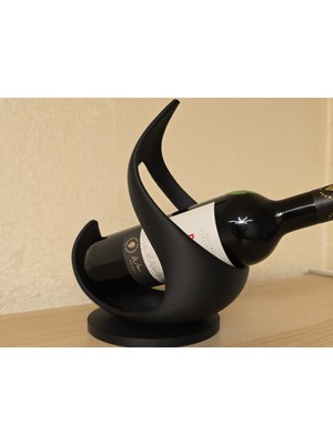 Helis Craft Modern Dekoratif Şarap Şişe Standı – Minimal Tasarım Wine Holder