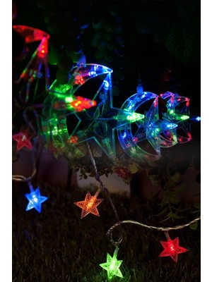 Toyigoo  Ay-Yıldız Tasarımlı 20 Ledli Dekor Lambası (4 Mt) TYGRSYT9573