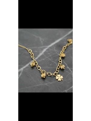 Bella Kadın Yonca ve Dorika Model Paslanmaz Çelik Bileklik