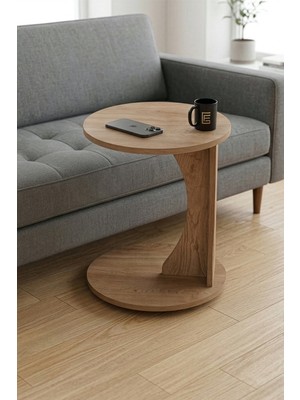 Gold Falez Yan Sehpa Modern C Sehpa Minimal Tasarım Yuvarlak Orta Sehpa Salon Koltuk Yanı Dekoratif 6099 Sepet