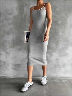 Bigümex Askılı Kaskorse Yazlık Uzun Elbise