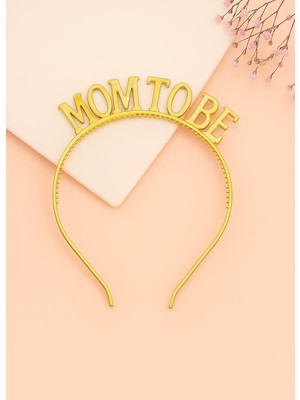 Parti Adresi Mom To Be Taç Mika Plastik Baby Shower Tacı Gold