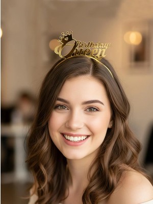 Parti Adresi Birthday Queen Gold Mika Taç – Doğum Günü Parti Tacı