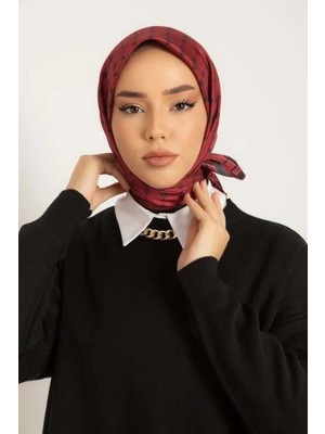 Silk Home Bordo, Siyah Karışık Desen Tivil Ipek Eşarp Ist 11393 - 11
