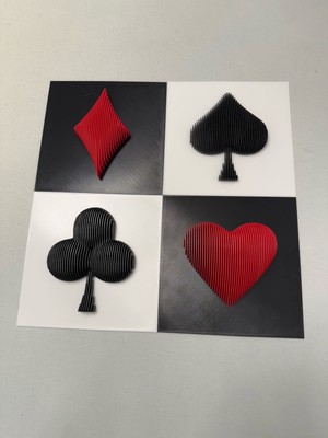 Helis Craft Iskambil Serisi Duvar Dekoru – 4’lü Set (Kupa, Maça, Sinek, Karo)