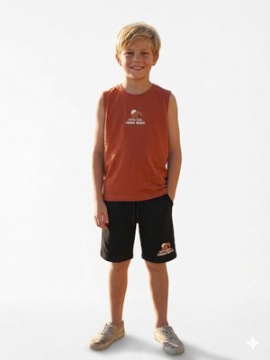 Rapapa Erkek Çocuk Yazlık Laguna Beach Şortlu Takım – Kiremit -7050