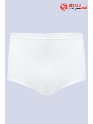 Bolero Premium Kadın Dantelli 3'lü Pamuklu Rahat Nefes Alabilen Kumaş Yüksek Bel Külot