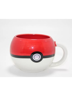 Store Mania Ieg™ Pokemon Pokeball Tasarımlı 3D Porselen Kupa Bardak