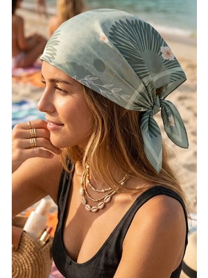 Ritagarcia Çok Amaçlı Desenli Bandana - Saç, Boyun, Çanta ve Bilek Aksesuarı Fular