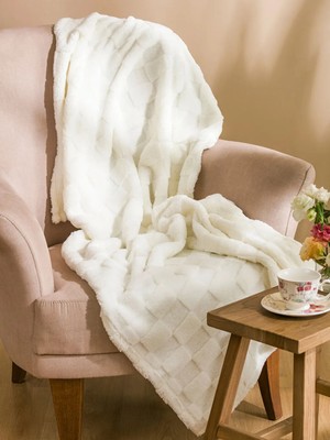 LC Waikiki Lcw Home Ekru Pelüş Tv Battaniyesi 100X150 cm