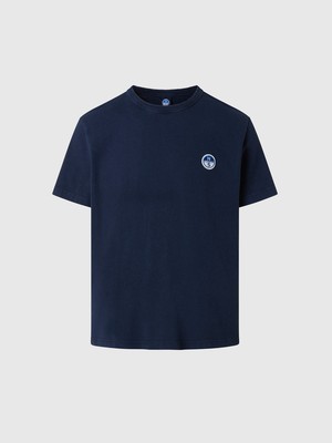 North Sails Vintage Comfort Fit Bisiklet Yaka Logo Nakışlı Organik Pamuk Tişört