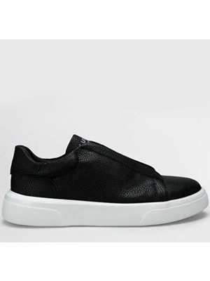 Lufian Dante Siyah Sneaker Erkek Deri Ayakkabı EVA Taban ile Rahat Günlük Kullanım İçin