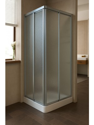 Viera Concept Mika Duşakabin Eloksal Profil Teknesiz Köşe Sistem