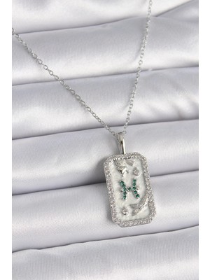 Sylar 316L Çelik Gümüş Renk Zincir Balık Burcu Zirkon Taşlı Kadın Kolye