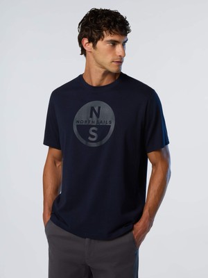 North Sails Regular Fit Maxi Grafik Baskılı Kısa Kollu Organik Pamuk Tişört