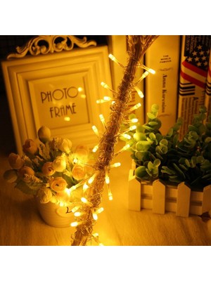 Pileli Store  10 Metre 100 Ledli 8 Fonksiyonlu Dekoratif Lambader Sarı Lamba