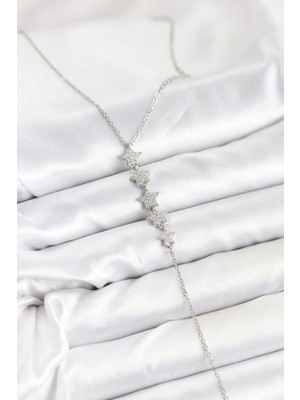 Sylar 316L Çelik Zincir Gümüş Renk Yıldız Model Y Kolye