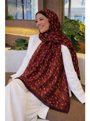 Revam Collection Ceylan Desen Pamuk Soft Şal Bordo