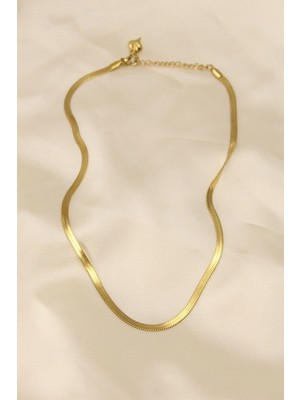 Sylar 316L Çelik Altın Renk 45 cm Italyan Zincir Model Kadın Kolye